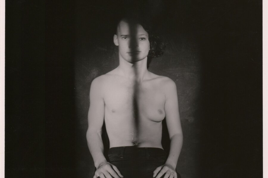 Pavel Baňka, O Adamovi a Evě IV., 1995, detail, černobílá fotografie, 124 x 93 cm (celek 124 x 93 cm)